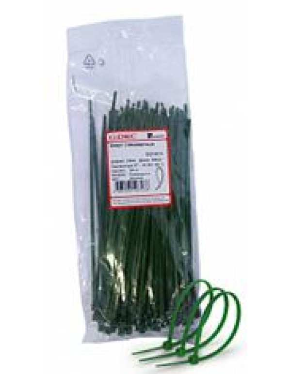 Хомут кабельный DKC 200x3.6 мм пластик зеленый (25214CV)