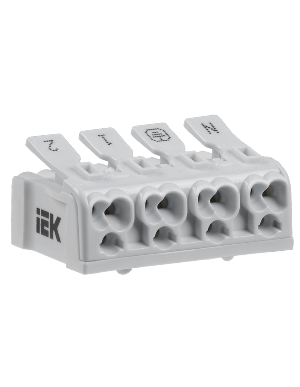 Клемма пружинная соединительная КСПн4-2L+N+PE | UKZ-B06-4P-F1-E0-10 | IEK