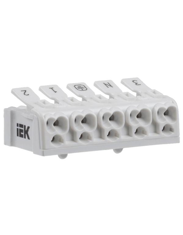 Клемма пружинная соединительная КСПн5-3L+N+PE | UKZ-B06-5P-F1-E0-10 | IEK