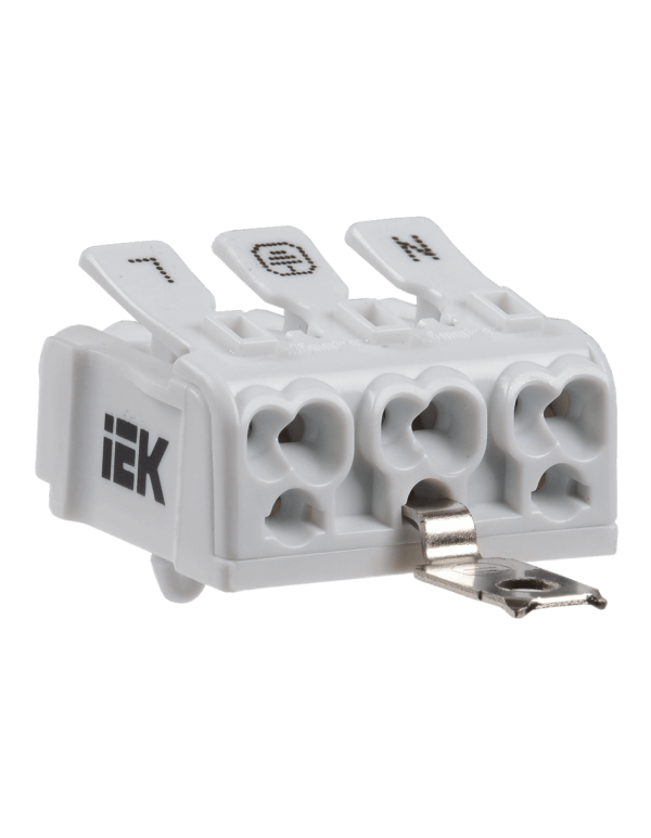 Клемма пружинная соединительная КСПнз3-L+N+PE | UKZ-B06-3P-F1-E1-10 | IEK