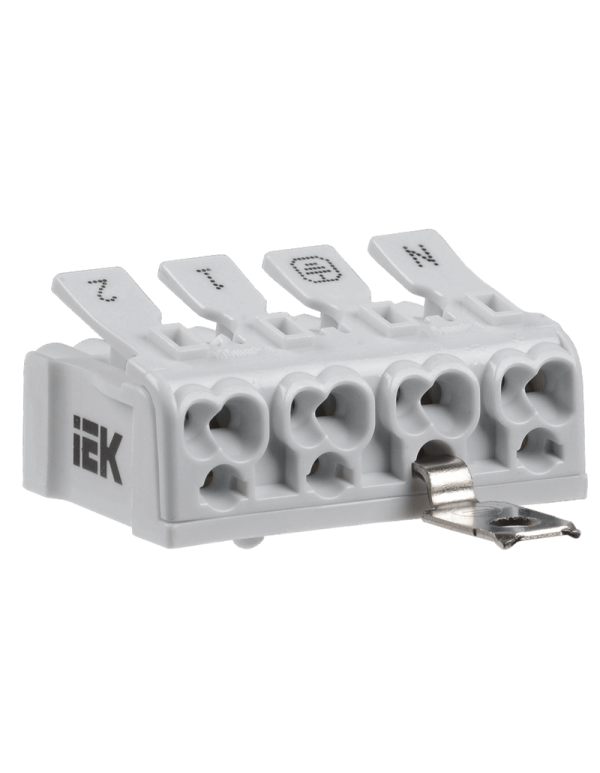 Клемма пружинная соединительная КСПнз4-2L+N+PE | UKZ-B06-4P-F1-E1-10 | IEK