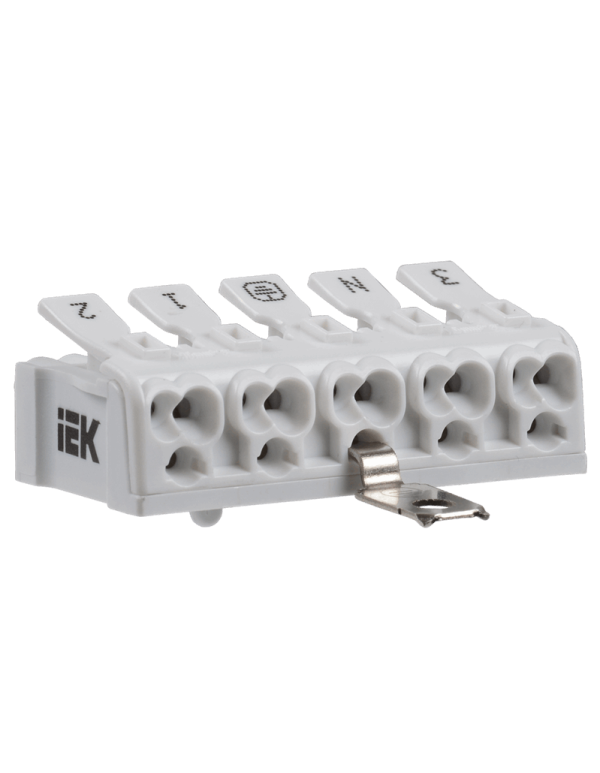 Клемма пружинная соединительная КСПнз5-3L+N+PE | UKZ-B06-5P-F1-E1-10 | IEK