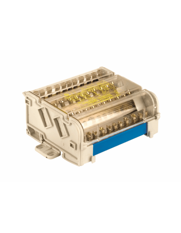 Блок распределительный на DIN рейку 5р 160А, 8х7мм 2х8мм 2х9мм 1х12мм | BD160135 | DKC