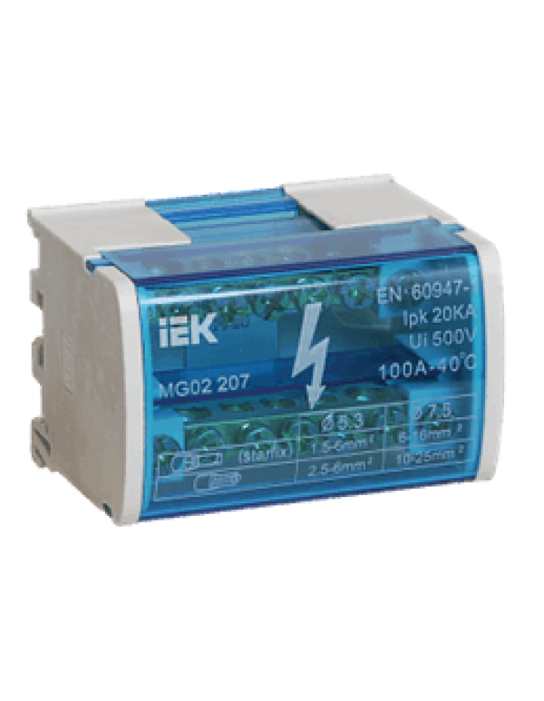 Клеммный распределитель в сборе IEK PE-колодка N-колодка (YND10-2-07-100)