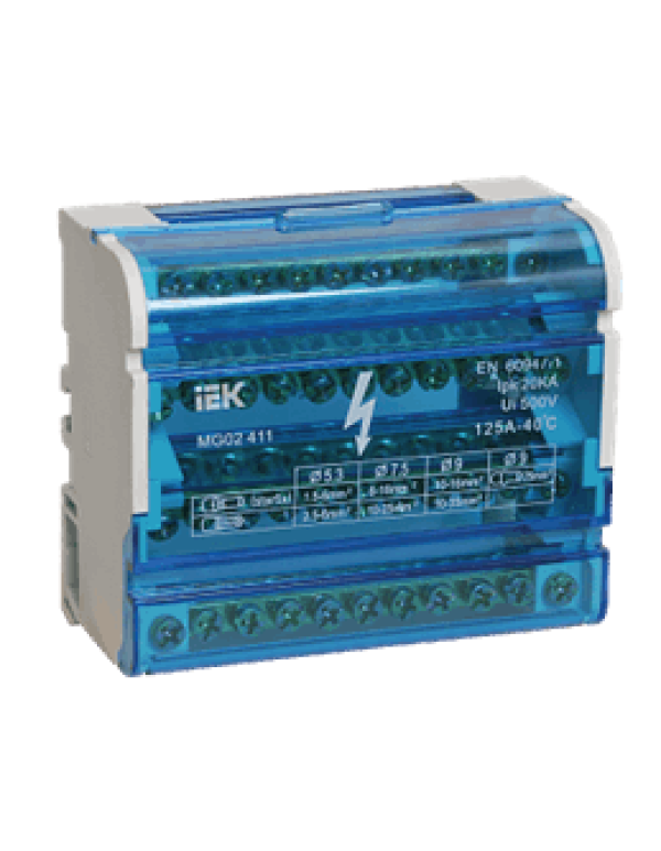 Клеммный распределитель в сборе IEK PE-колодка N-колодка (YND10-4-11-125)