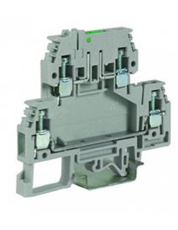 DSFA.4/L12, зажим с 2 уровнями, верхний под предохранитель 4 кв.мм бежевый, с микросхемой LED 12 В