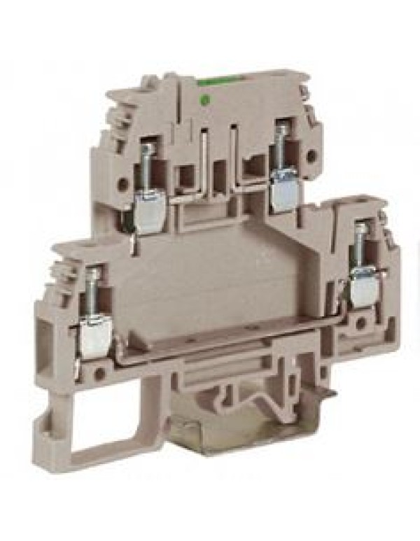 DSS4/GR, зажим с 2 уровнями, верхний разъединяемый 4 кв.мм серый