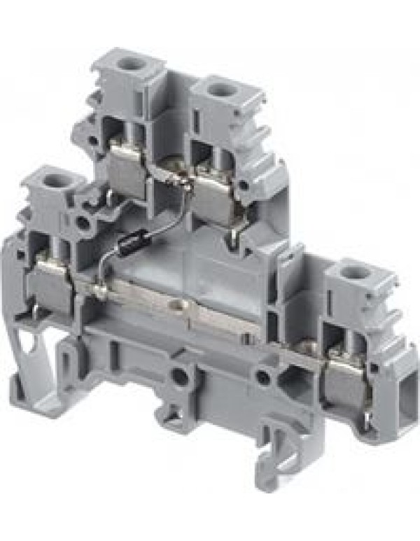 Клемма M4/6.DD1, 2-уровневая, диод между ниж. и верхн. уровнями, 250В, 1А, (катод соединен с верх. у