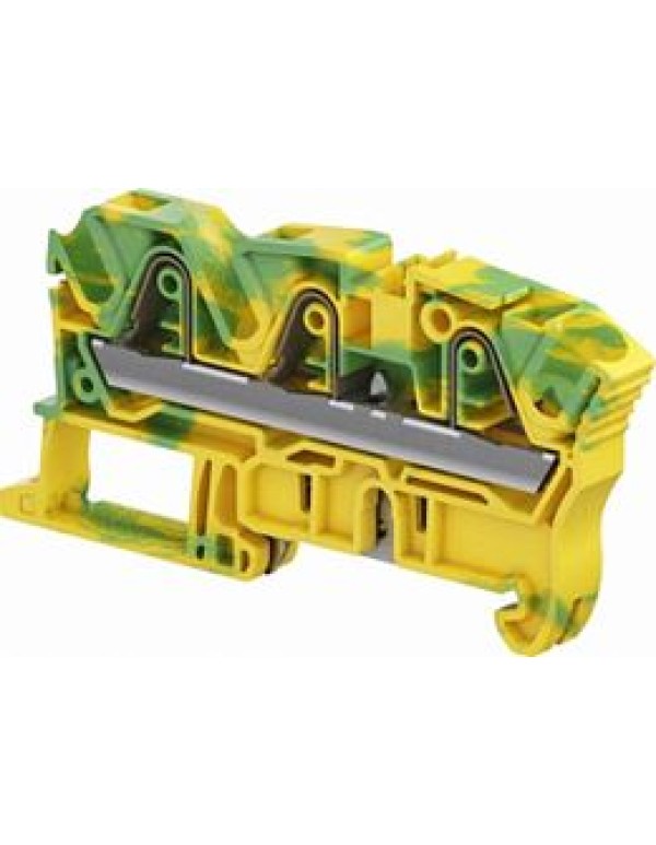 Клемма втычная ZK6-PE-3P - Земля - желто-зеленая - 6 мм?, 3 зажима