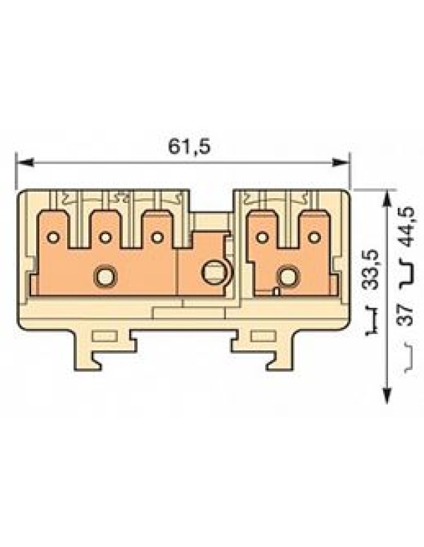 Зажим клеммный проходной ABB размер ячейки 8мм (1SNA160563R0000)