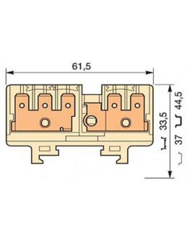 Зажим клеммный проходной ABB размер ячейки 8мм (1SNA160564R0100)