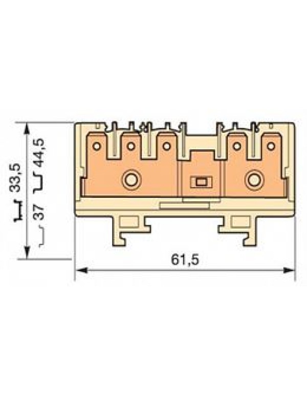 Зажим клеммный проходной ABB размер ячейки 8мм (1SNA160621R0200)