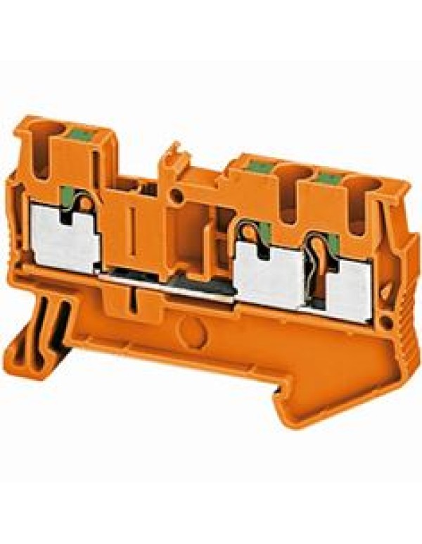 Зажим клеммный проходной SE размер ячейки 5.2мм сечение провода 0.08мм? (NSYTRP23AR)