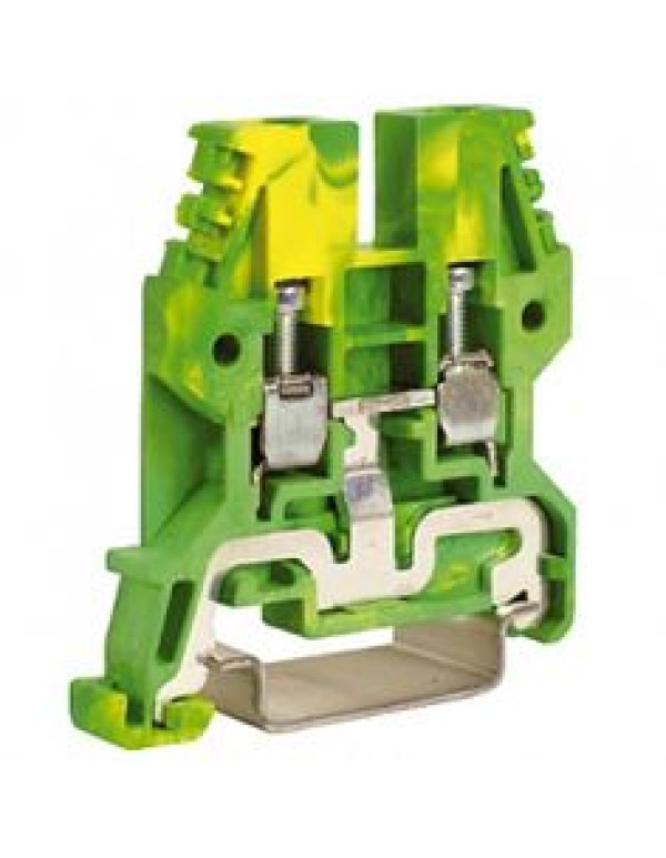 Желто-зеленый винтовой зажим 4мм ДКС