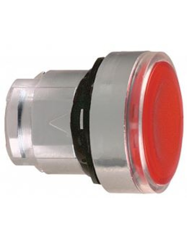 Фронтальная часть нажимной кнопки SE плоская с подсветкой с фиксацией (ZB4BH043)