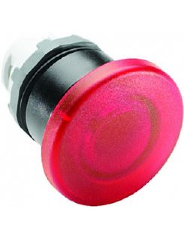 Кнопка MPM1-21R ГРИБОК красная (только корпус) без фиксации с по дсветкой 40мм