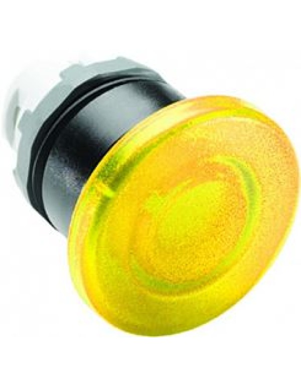 Кнопка MPM1-21Y ГРИБОК желтая (только корпус) без фиксации с под светкой 40мм