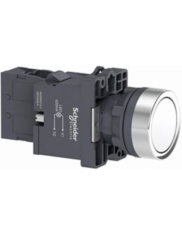 Кнопка с подсветкой ,СLED,220В.,белая,1НO