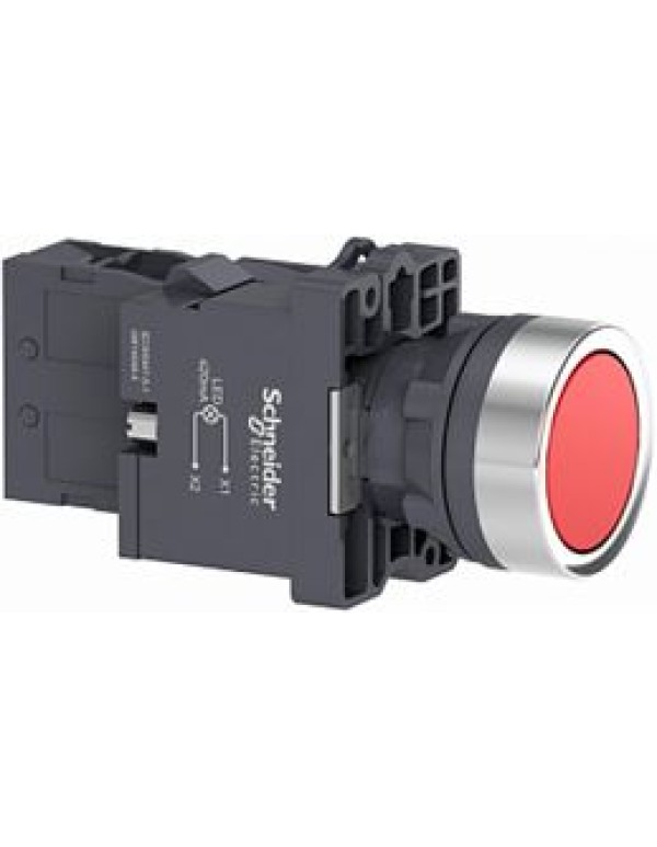 Кнопка с подсветкой ,СLED,220В.,КРАСН.,1НO