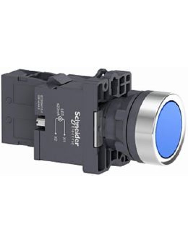 Кнопка с подсветкой ,СLED,220В.,синяя,1НO