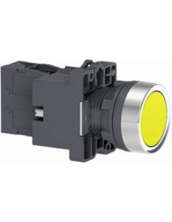 Кнопка с подсветкой ,СLED,24В.,ЖЕЛТ.,1НO