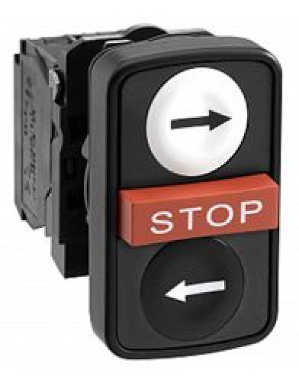 Кнопочный выключатель в сборе SE 3 управляющих элемента черно-белый без фиксации, (XB5AA711237)