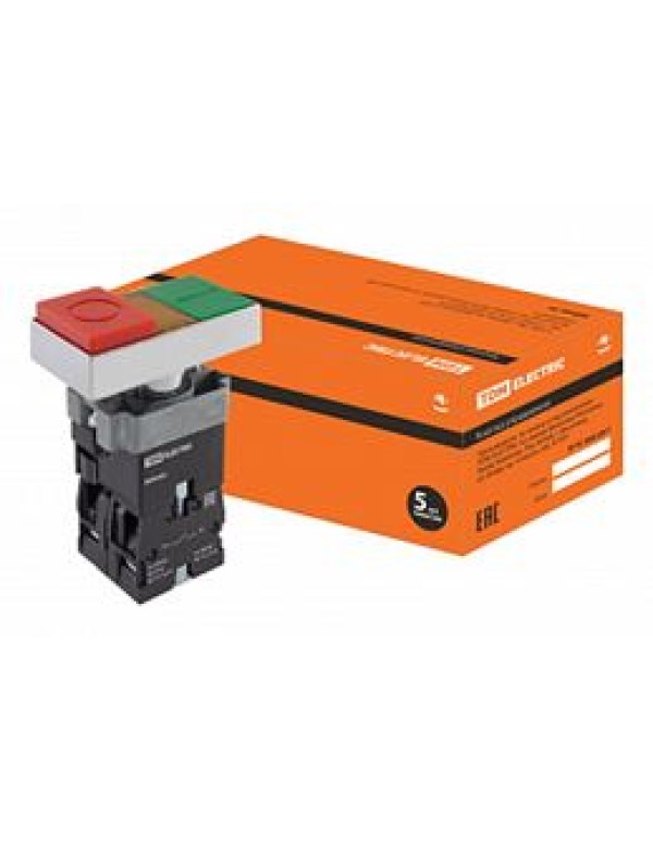 Кнопочный выключатель в сборе TDM 2 управляющих элемента красный + зеленый с подсветкой, без фиксации, (SQ0704-0057)