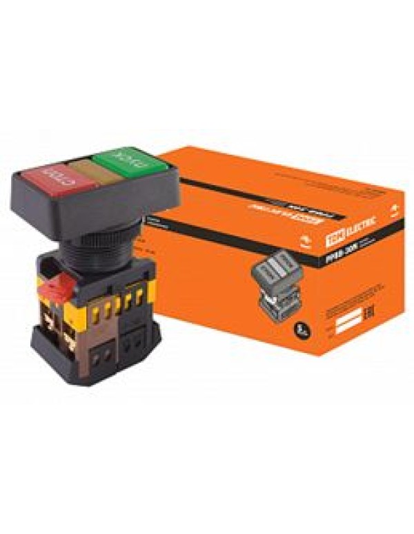 Кнопочный выключатель в сборе TDM 2 управляющих элемента красный + зеленый с подсветкой, без фиксации, (SQ0704-0027)