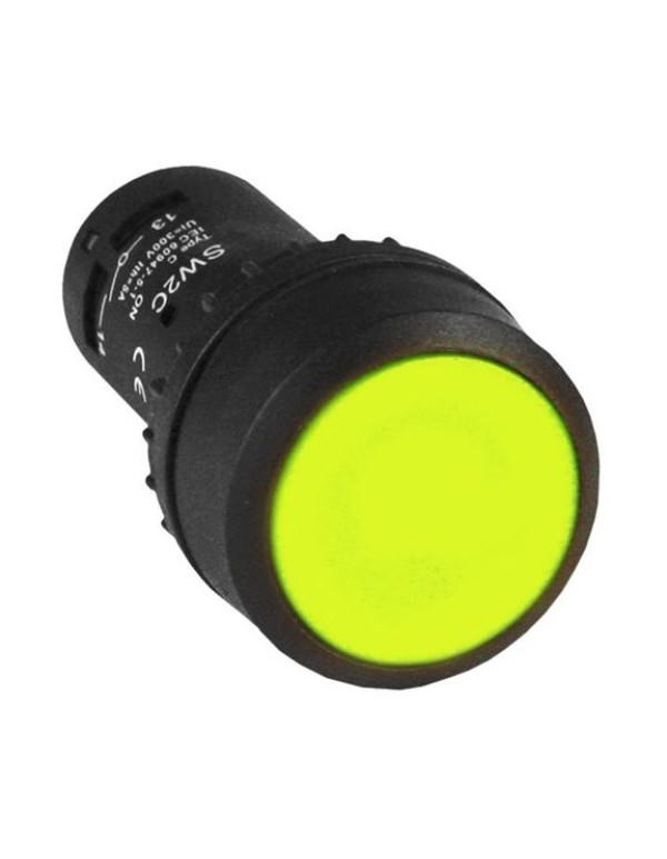 Кнопка SW2C-11 возвратная желтая NO+NC EKF PROxima | sw2c-11s-y | EKF