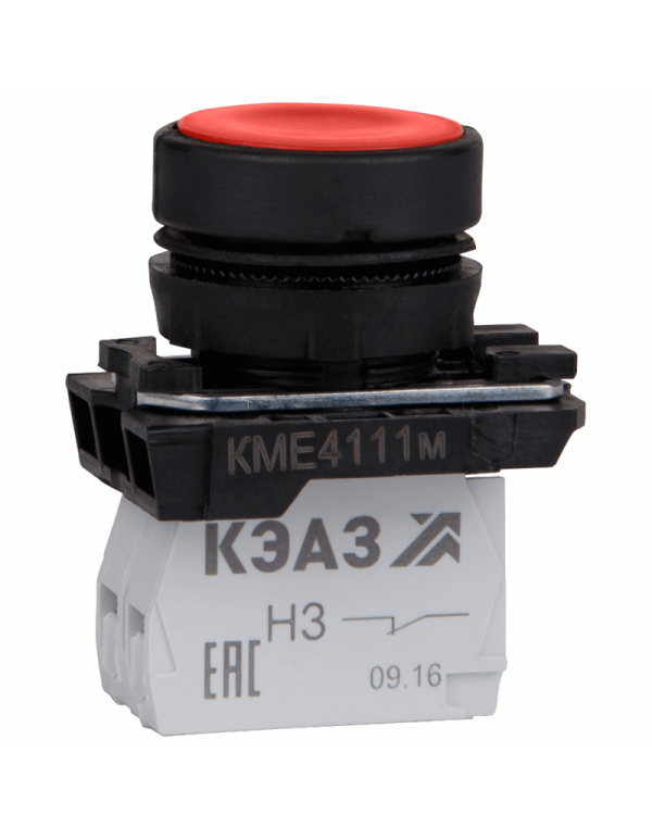 Кнопка КМЕ4111м-красный-1но+1нз-цилиндр-IP40-КЭАЗ | 248241 | КЭАЗ