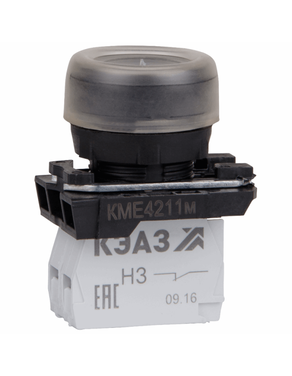 Кнопка КМЕ4211м-черный-1но+1нз-цилиндр-IP65 | 248243 | КЭАЗ