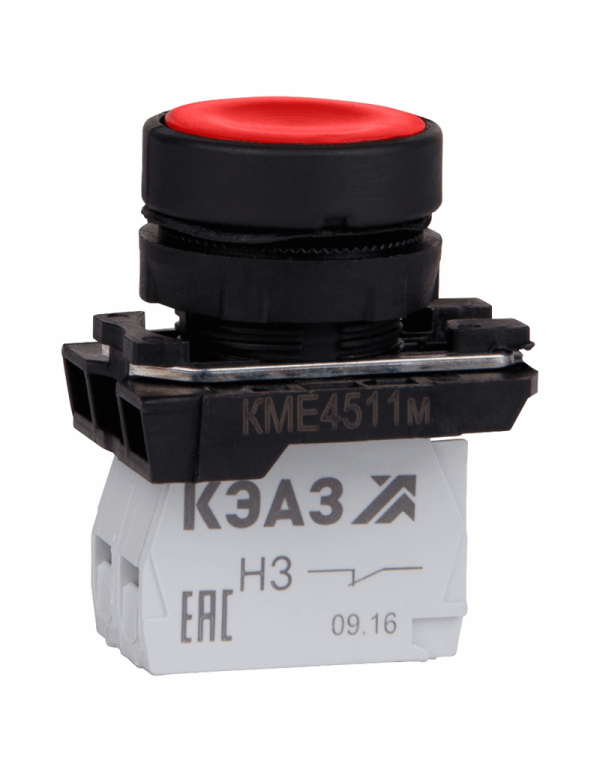 Кнопка КМЕ4511м-красный-1но+1нз-цилиндр-IP54 | 248248 | КЭАЗ
