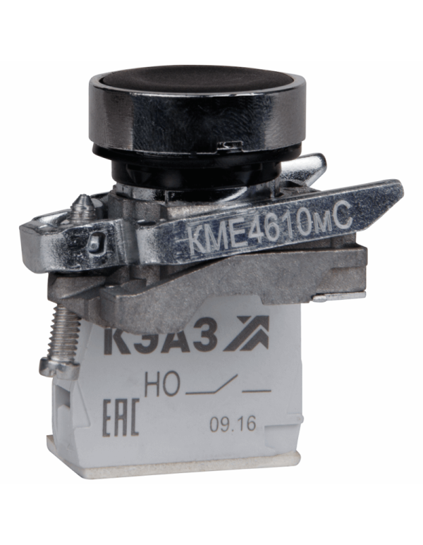 Кнопка КМЕ4610мС-черный-1но+0нз-цилиндр-IP65 | 248263 | КЭАЗ