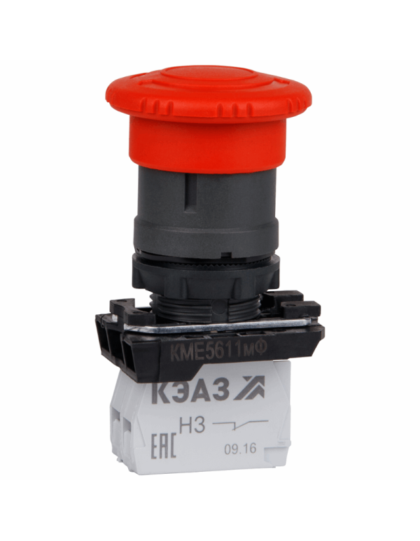 Кнопка КМЕ5611мФ-красный-1но+1нз-гриб-IP65 | 248255 | КЭАЗ