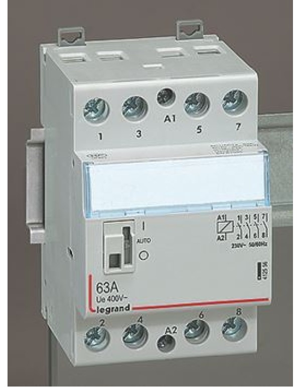 Контактор CX3 - 4П - 400 В~ - с катушкой 230 В~ - 63 A - 4 Н.О. - 3 модуля - с рукояткой управления | 412556 | Legrand