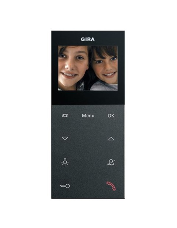 Квартирная видеостанция накладного монтажа Gira System 55 Антрацит