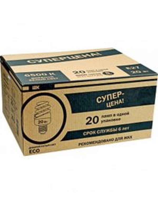 Лампа энергосберегающая интегрированная IEK спираль E27 20Вт (LLEP25-27-020-4000-T3-S20)