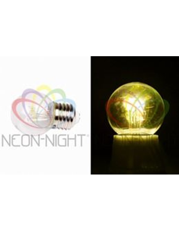Лампа шар LED е27 DIA 45, 6 желтых светодиодов, эффект лампы накаливания