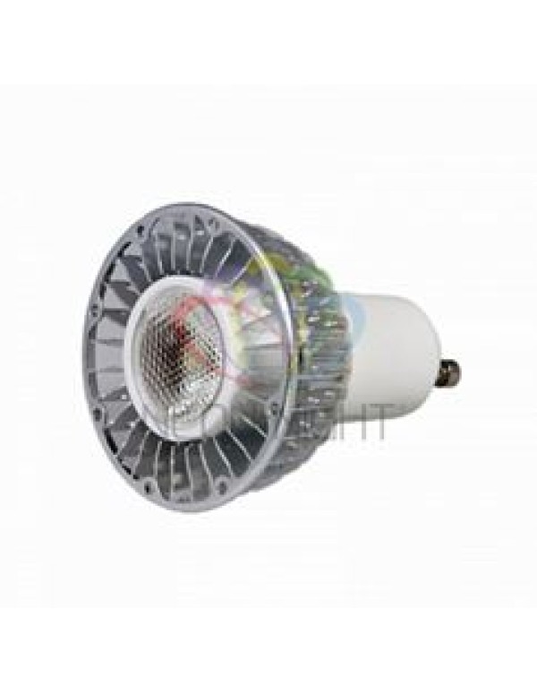 Лампа светодиодная, 5W, 220V, цоколь-GU10,  цвет белый