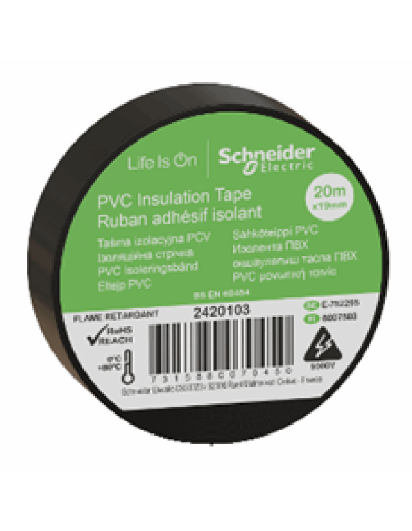 ИЗОЛЕНТА ПВХ 19мм Х 20м ЧЁРНАЯ