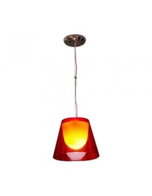 Люстра MW-Light Омега красный акрил/стекло 1*60W E27