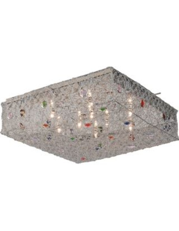 Люстра MW-Light Скарлет Хром/Разноцветное стекло 9*20W G4