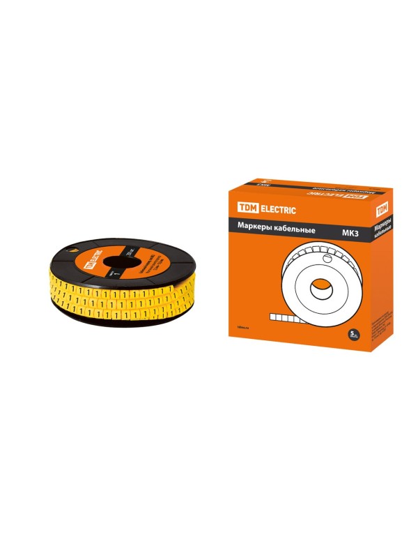 Маркер МК3 - 10мм символ  1  180шт/ролл | SQ0511-0041 | TDM