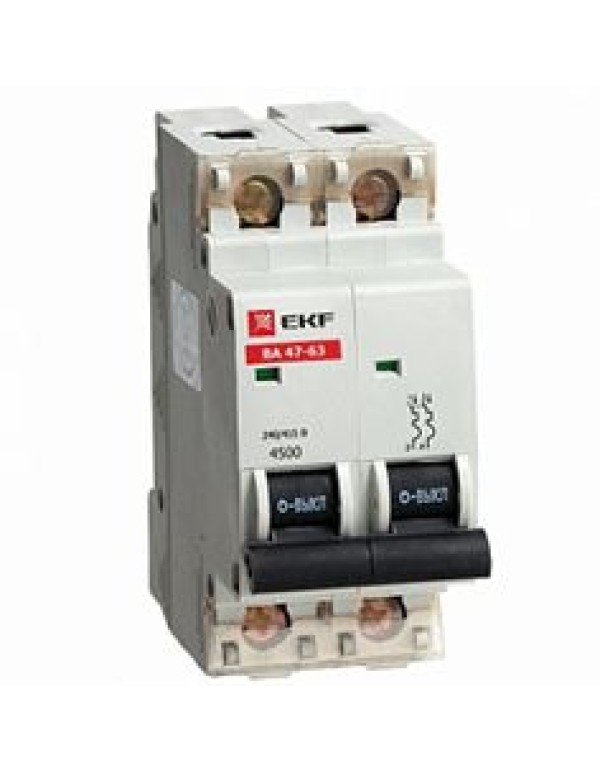 Автоматический выключатель ВА 47-63, 2P 25А (В) 4,5kA EKF