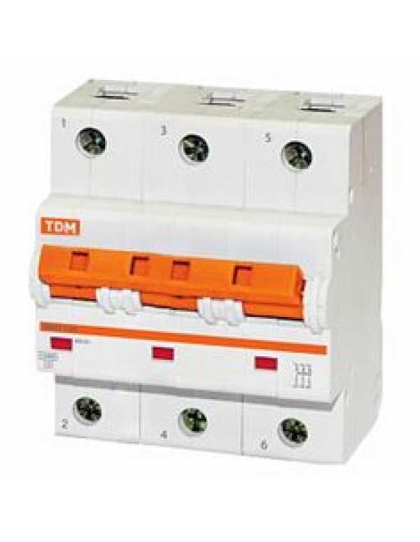 Выключатель автоматический ВА47-125 3Р 20А 15кА  х-ка С TDM