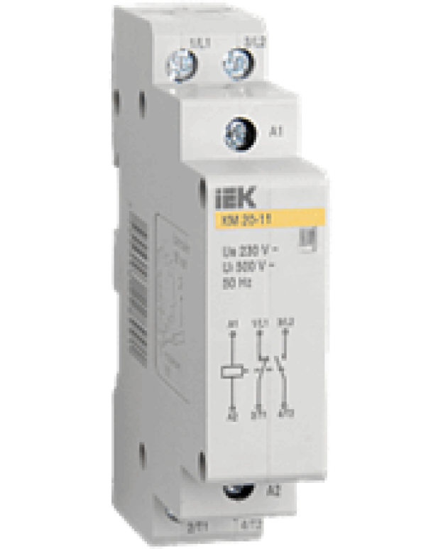Контактор модульный КМ20-20 AC/DC 2-х полюсный 230В (MKK10-20-20) ИЭК