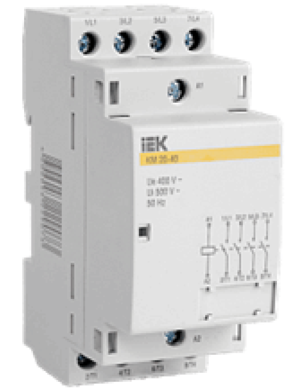 Контактор модульный КМ25-40 AC/DC 4-х полюсный 400В (MKK20-25-40) ИЭК
