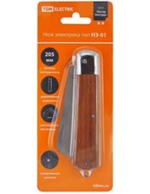 Нож электрика НЭ-01, 205 мм, деревянная рукоятка  МастерЭлектрик  TDM