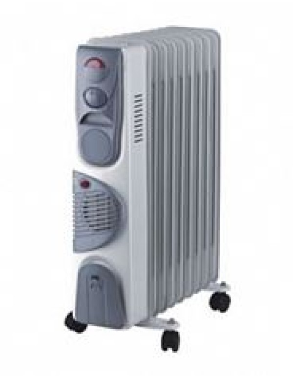 Радиатор масляный 2.0кВт 9 секций с вентилятором 0,4кВт Oasis