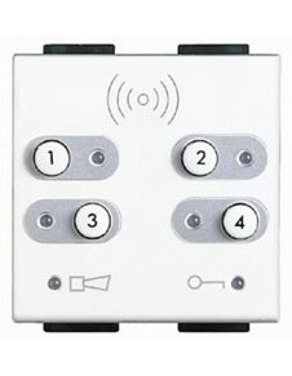 Сценарный выключатель со считывателем белый LIVING-LIGHT